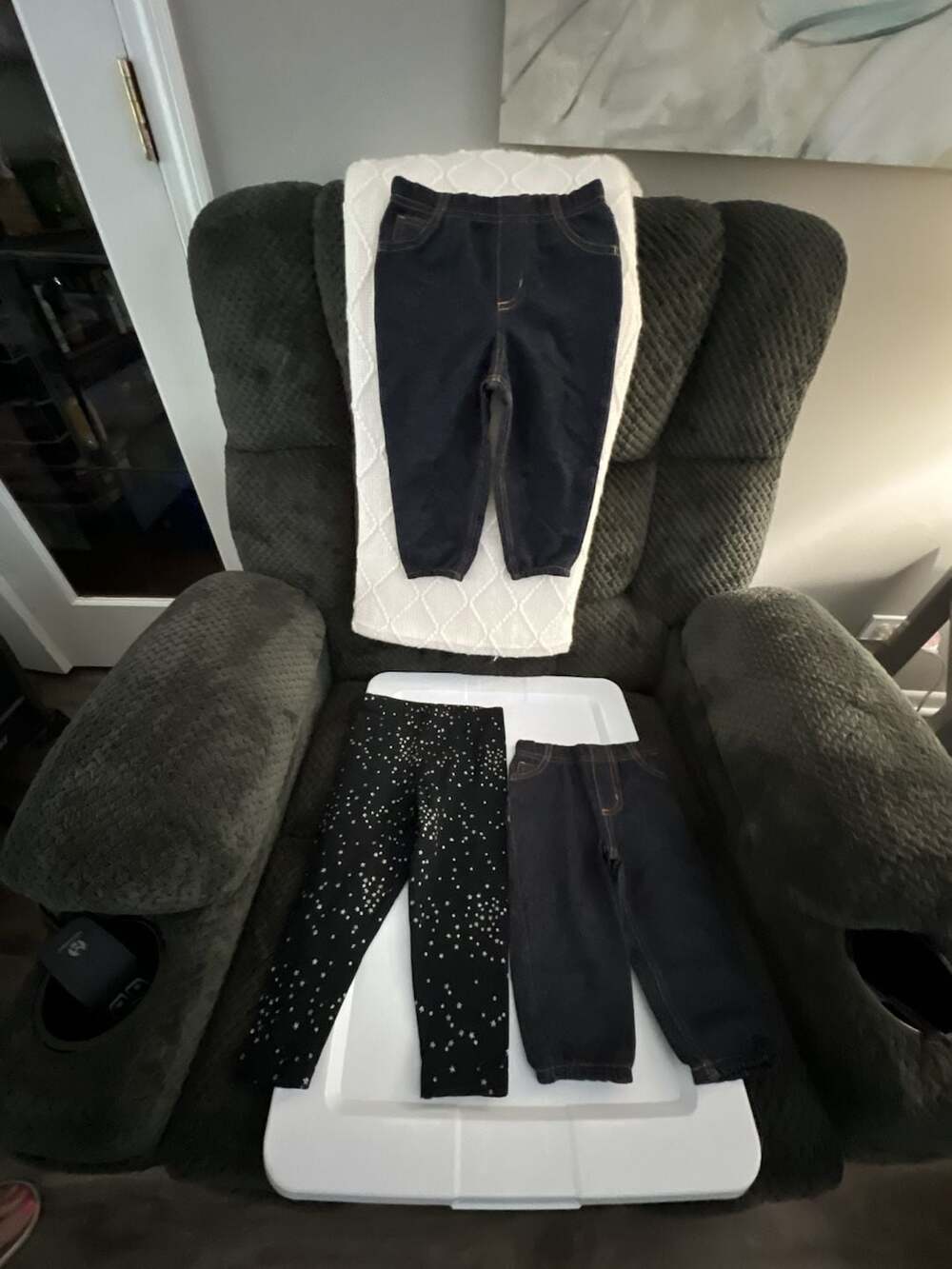 Carter's Baby Faux Denim Pants And Leggings Lot